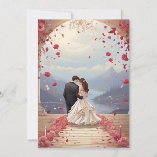 花婿と花嫁 招待状 (裏面)