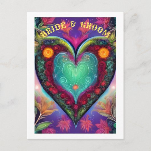 花婿と花嫁 案内ポストカード (正面)
