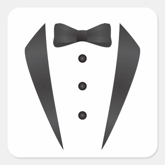 花婿のためのTuxedoの結婚式の贈り物と小道具 スクエアシール (正面)