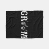 花婿のエンゲージメントパーティ ハロウィンウェディング フリースブランケット (正面(横))