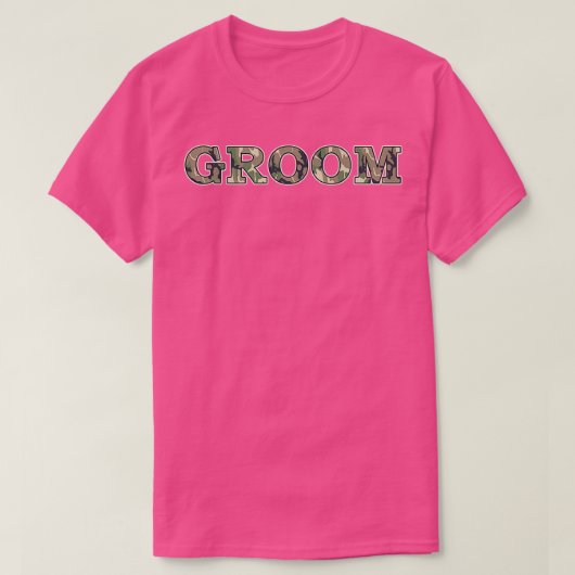 花婿のカントリーウェディング迷彩 Tシャツ (デザイン正面)