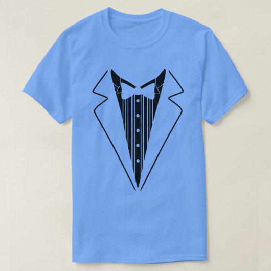 花婿のスーツがクールなレトログラフィックデザインTシャツ Tシャツ (デザイン正面)