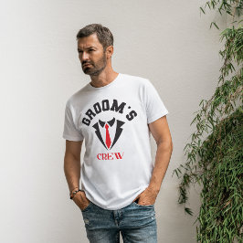 花婿のチーム ウェディングパーティーのTシャツをカスタマイズ Tシャツ