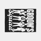 花婿のチーム ブライド 花婿 パーティー バチェラー フリースブランケット (正面(横))