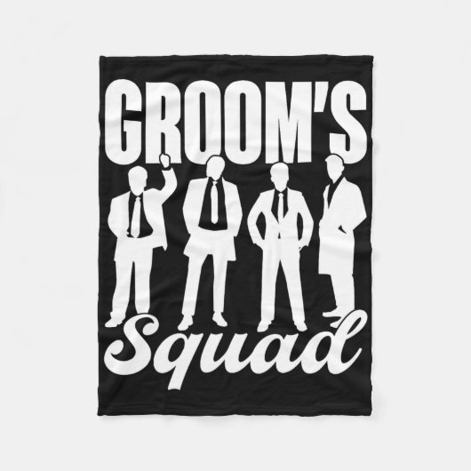 花婿のチーム ブライド 花婿 パーティー バチェラー フリースブランケット (正面)