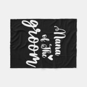 花婿のナナの結婚式バチェラーパーティーナナマッチ フリースブランケット (正面(横))