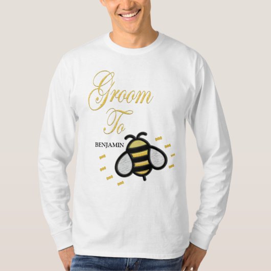 花婿のバチェラーパーティー カスタマイズ Tシャツ (正面)