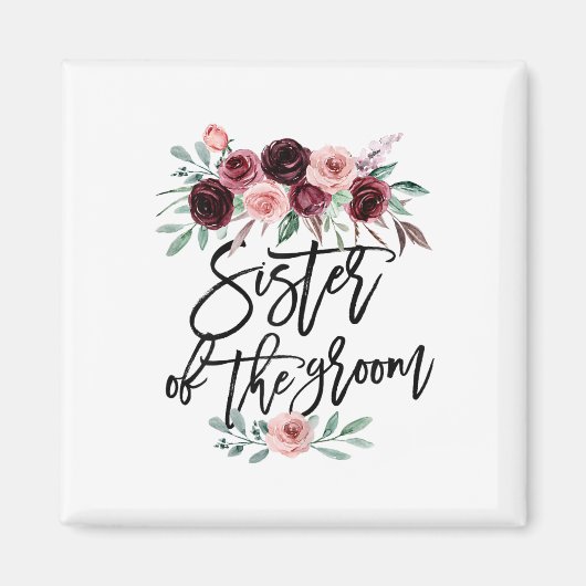 花婿の不倫花嫁結婚の栄誉の姉妹 マグネット (正面)