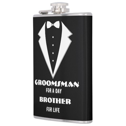 花婿の介添え人へのプレゼント ガラス, 一日だけの介添え人 フラスク (左)