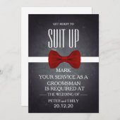 花婿の付添人としてあなたのサービス 招待状 (正面/裏面)