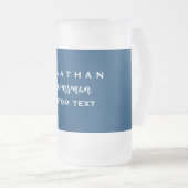 花婿の付添人のカスタムな結婚式の引き出物のモダンのモノグラム フロストグラスビールジョッキ (正面右)