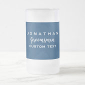 花婿の付添人のカスタムな結婚式の引き出物のモダンのモノグラム フロストグラスビールジョッキ (中央)