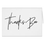 花婿の付添人のサンキューカードの感謝のBroカード (正面横)