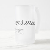 花婿の付添人のマグ フロストグラスビールジョッキ (正面右)