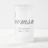 花婿の付添人のマグ フロストグラスビールジョッキ (中央)