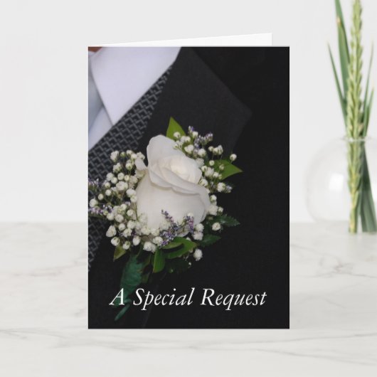 花婿の付添人の要求 招待状 (正面)