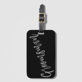 花婿の付添人の銀ぱくの荷物のバッグのラベル ラゲッジタグ (正面縦)