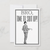 花婿の付添人または花婿介添人の提案のヴィンテージの招待状 招待状 (正面)