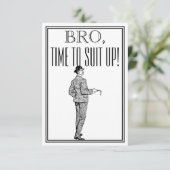 花婿の付添人または花婿介添人の提案のヴィンテージの招待状 招待状 (スタンド正面)