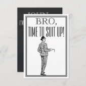 花婿の付添人または花婿介添人の提案のヴィンテージの招待状 招待状 (正面/裏面)