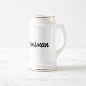 花婿の付添人ステイン ビールジョッキ (正面右)