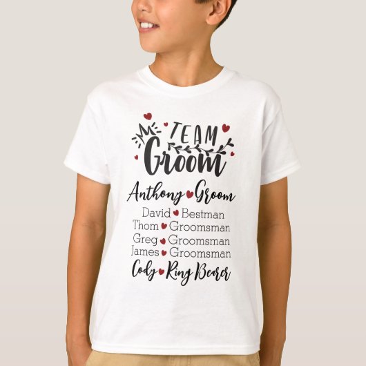 花婿の仲間たちをスタイリッシュに Tシャツ (正面)