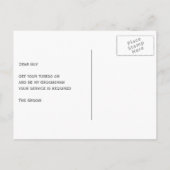 花婿の仲間 ウェディング プロポーズ インビテーションポストカード (裏面)