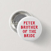 花婿の兄弟バッジ ウェディング用 缶バッジ (正面&裏面)