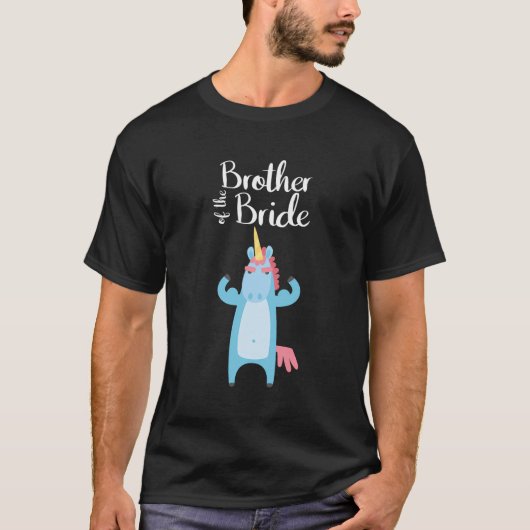 花婿の兄弟ユニコーンバチュラーウェディングマッチ Tシャツ (正面)
