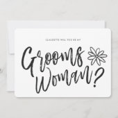 花婿の女性 ウェディングパーティーのお願い | 招待状 (正面)