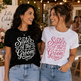 花婿の姉妹 ウェディングパーティー スクリプト Tシャツ