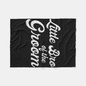 花婿の弟のボーイズキッズTシャツ フリースブランケット (正面(横))