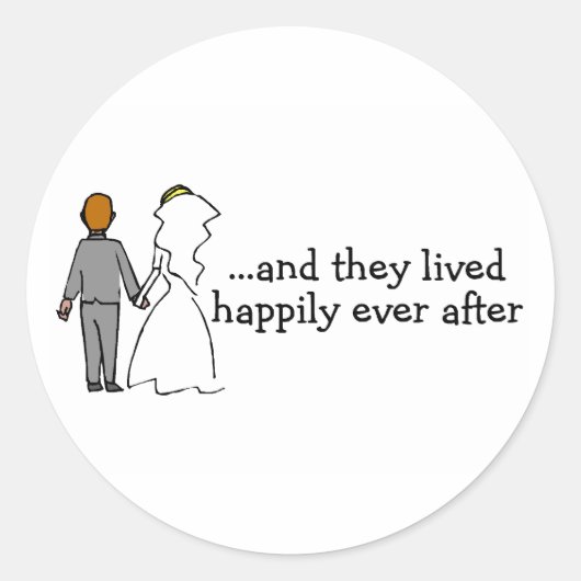 花婿の後も二人は幸せに暮らしていた ラウンドシール (正面)