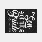 花婿の息子の結婚式パーティー家族向けの花嫁のシャワーパーティ フリースブランケット (正面(横))