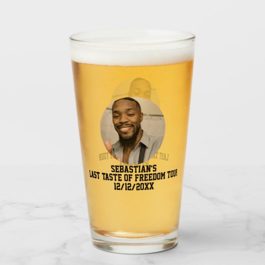 花婿の最後の自由の味ツアー 結婚前の最後の宴 タンブラーグラス (ドリンク裏面)