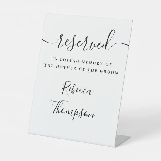 花婿の母の台本 台座サイン (正面)