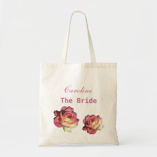 花婿の母バラ花嫁結婚の トートバッグ (正面)