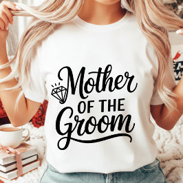 花婿の母 ウェディング バチェラー ハート ダイヤモンド トライブレンドTシャツ