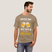 花婿の父です ビールをください アルコール愛飲家 Tシャツ (正面フル)