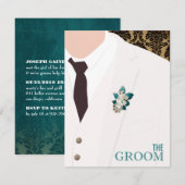 花婿の独身最後のパーティー招待状 招待状 (正面/裏面)