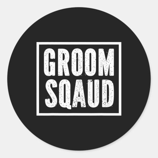 花婿の独身最後の仲間たち パーティー チーム 花婿1 ラウンドシール (正面)
