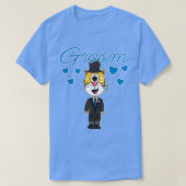 花婿の猫結婚の花婿のバチュラーパーティ Tシャツ (デザイン正面)