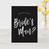 花婿の男の依頼 | 白いスクリプト カスタマイズ可能 カード (黄色い花)