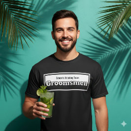 花婿の飲み会チームのユーモアあふれるバチェラーシャツ Tシャツ