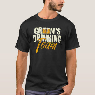 花婿の飲み友達チーム スタッグバチェラー・パーティー ウェディング Tシャツ