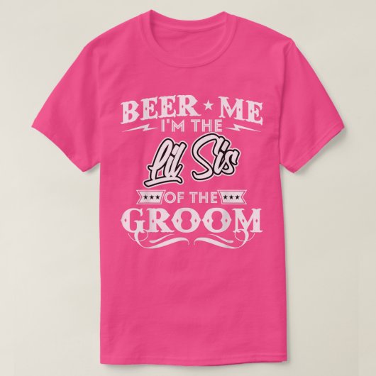 花婿の飲み屋の妹のビール Tシャツ (デザイン正面)