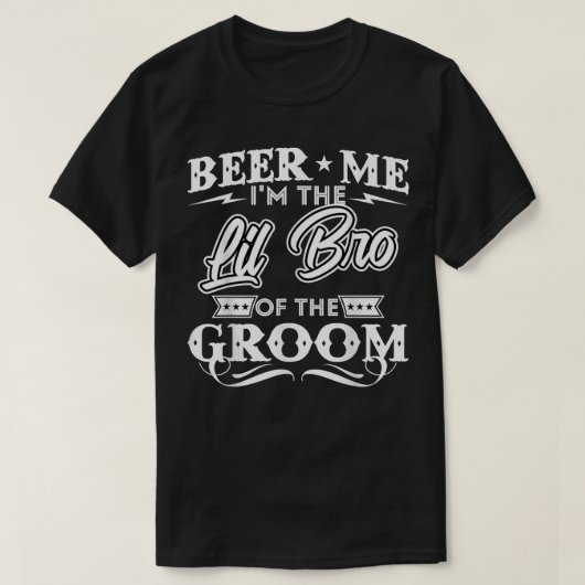 花婿の飲み屋の弟をビールで飲む Tシャツ (デザイン正面)
