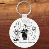 花婿はクーリング・オフ期間を望んでいる。おもしろい キーホルダー (正面)