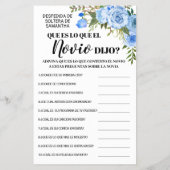 花婿は何て言った？シャワーゲームのバイリンガルカード チラシ (裏面)