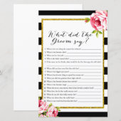 花婿は何て言った？ - ブライダルシャワーゲーム (正面/裏面)